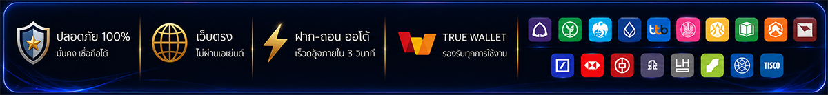 ปลอดภัย 100% เว็บตรง ฝาก-ถอน ออโต้ TRUE WALLET